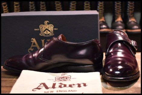 8D 箱付 良品】ALDEN オールデン 1878 モンクストラップ MONK STRAP