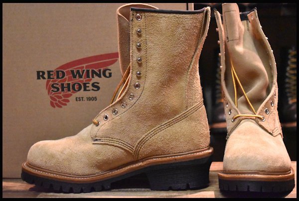 【8D 箱付 未使用 19年】レッドウィング 9211 スエード ロガー ブーツ タンブルハイドラフアウト 編み上げ redwing HOPESMORE