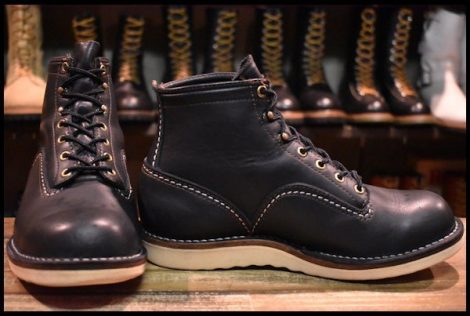 【8D 良品 00年】WESCO ウエスコ カスタムジョブマスター 黒 ブラック 6インチハイト ビブラム1010シングル 編み上げ ブーツ HOPESMORE