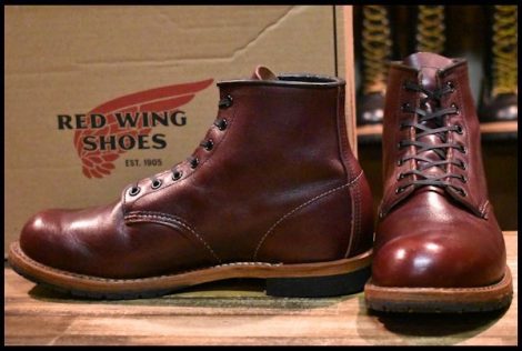 【8D 箱付 良品 16年】レッドウィング 9011 ベックマン ブラックチェリー フェザーストーン プレーントゥ ブーツ redwing HOPESMORE