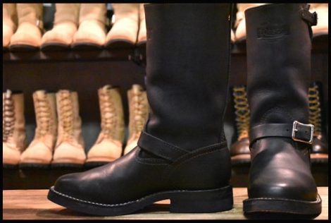 【7E 美品 20年】WESCO ウエスコ カスタムボス ブラック 黒 11インチハイト ビブラム430シングルローヒール ナロートゥ ブーツ HOPESMORE