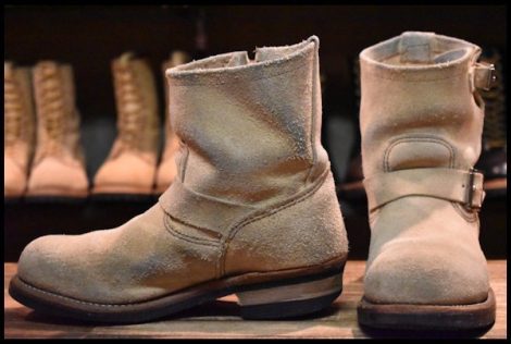 【7.5D 中古 12年】レッドウィング 2965 ショート スエードエンジニア ホーソーンアビレーンラフアウト ブーツ redwing HOPESMORE