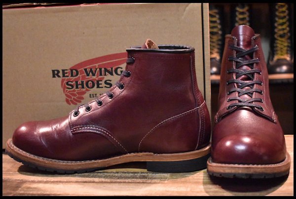 【9D 箱付 美品 17年】レッドウィング 9011 ベックマン ブラックチェリー フェザーストーン プレーントゥ ブーツ redwing  HOPESMORE