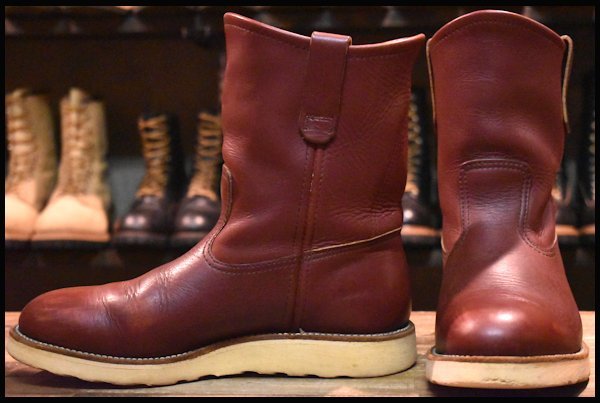 【7.5E 良品 羽タグ 00年】レッドウィング 8866 ペコス 赤茶 オロラセット ブーツ redwing pecos HOPESMORE