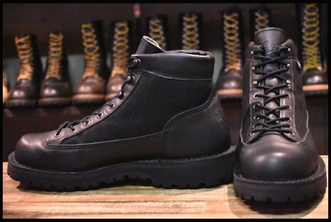 【9.5EE 良品 白タグ】Danner ダナーライトブラック 31400X 黒 ゴアテックス GORE-TEX ハイキング 編み上げ レースアップ ブーツ HOPESMORE