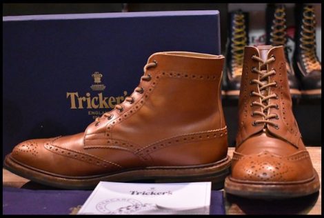 【UK11 良品】Tricker’s トリッカーズ M2508 MALTON モルトン C-SHADE TAN ウイングチップ ブラウン 茶 編み上げ ブーツ 年製 HOPESMORE