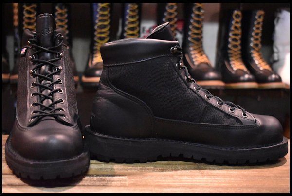 9EE 箱付 良品 白タグ】Danner ダナーライトブラック 31400X 黒