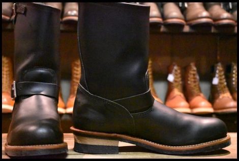 【11D 美品 13年】レッドウィング 2268 エンジニア 黒 ブラッククローム スチールトゥ ブーツ redwing HOPESMORE