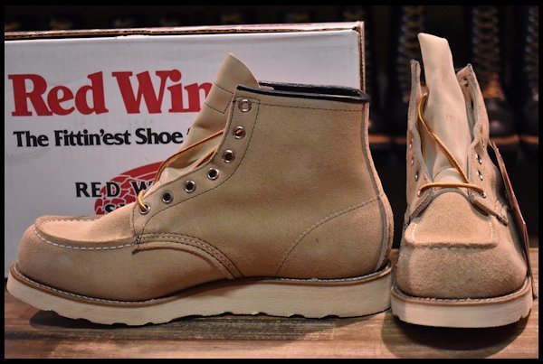 【8E 箱付 DEAD 羽タグ 98年】レッドウィング 8173 スエード アイリッシュセッター タン ラフアウト モックトゥ ブーツ redwing  HOPESMORE