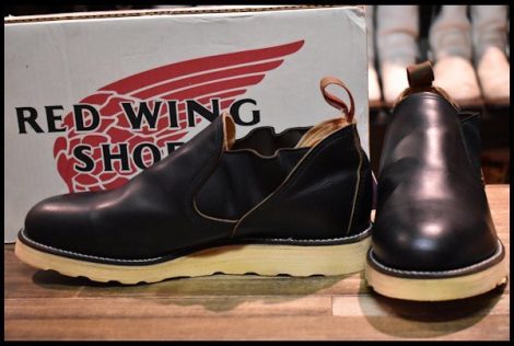 【8E DEAD 98年】レッドウィング 8142 サイドゴア 黒 ブラッククローム ローカット 短靴 オックスフォード ブーツ redwing HOPESMORE