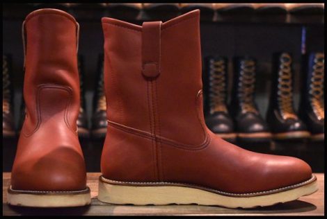 【8E 美品 犬タグ 97年】レッドウィング 8866 ペコス 赤茶 オロラセット プルオン クッションソール ブーツ redwing pecos HOPESMORE