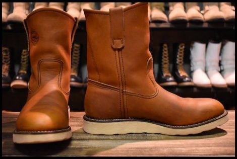 【7.5D 良品 緑犬タグ 犬刻印 96年】レッドウィング 866 ペコス 茶 オロイジナル ブラウン ブーツ redwing pecos HOPESMORE