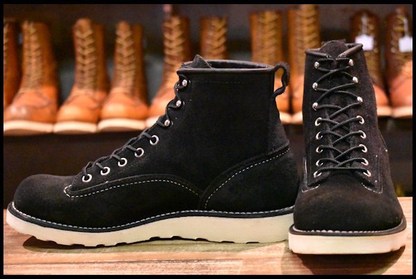 REDWING レッドウイング 2900 US7.5Dブラックスエードラインマン www