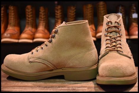 RED WING#8128ラウンドトゥ ラフアウト スパーソール US8 Dタン