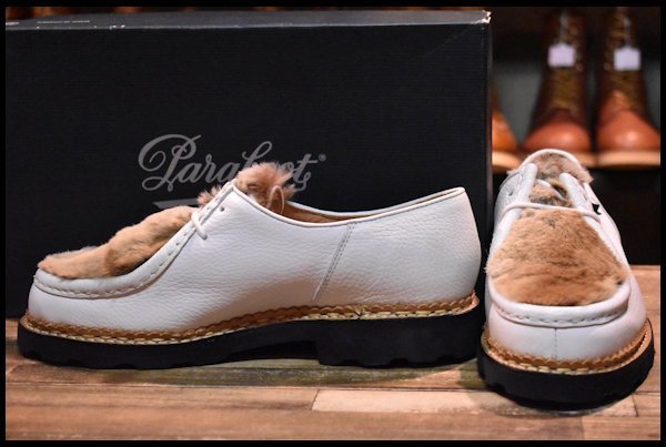 【41.5 箱付 未使用 アローズ別注】Paraboot パラブーツ MICHAEL LAPIN 149731 ラビットファー ミカエルラパン  ホワイト 白 HOPESMORE