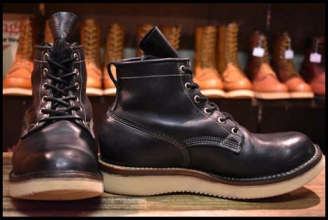 【UK9.5 箱付 良品 FINDERS KEEPERS別注】VIBERG ヴァイバー BOBCAT ボブキャット ブラック 黒 編み上げ ブーツ ヴァイバーグ HOPESMORE