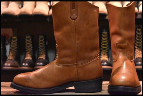 【11.5D 良品 PT91刺繍 99年】レッドウィング 2215 ペコス ブラウン 茶 ビブラムソール ブーツ redwing pecos HOPESMORE