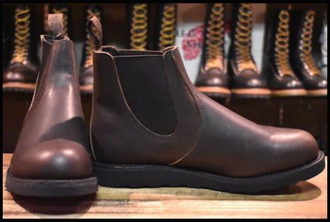 【10D 箱付 未使用 21年】レッドウィング 3191 クラシックチェルシー サイドゴア ハーネス ブラウン 茶 ブーツ redwing HOPESMORE