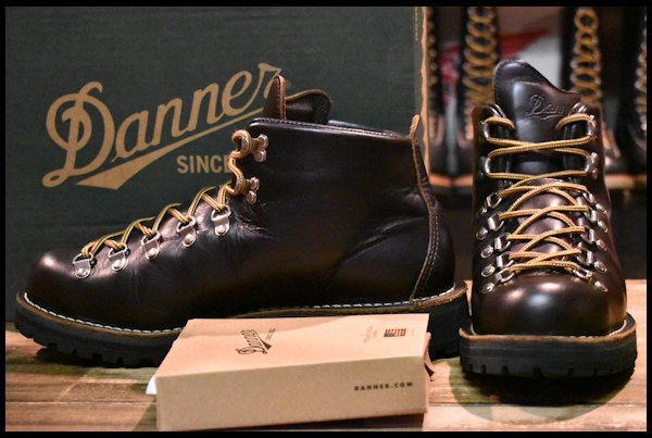 【9EE 箱付 良品 白タグ】Danner ダナー マウンテンライト 30866 茶 ブラウン ゴアテックス GORE-TEX 編み上げ ブーツ  HOPESMORE