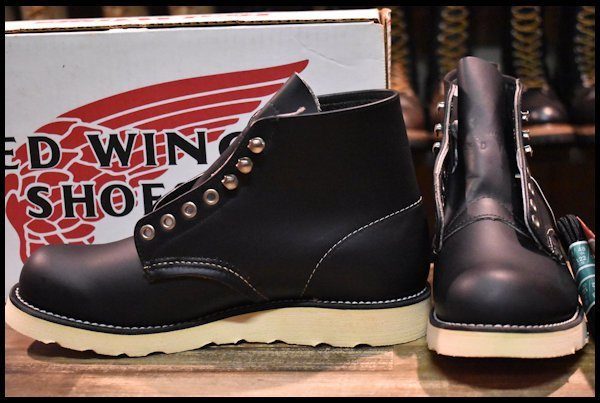 【6.5D 箱付 DEAD 犬タグ 98年】レッドウィング 8165 アイリッシュセッター 黒 ブラッククローム プレーントゥ ブーツ redwing  HOPESMORE