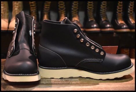 【6.5D 箱付 DEAD 犬タグ 98年】レッドウィング 8165 アイリッシュセッター 黒 ブラッククローム プレーントゥ ブーツ redwing HOPESMORE