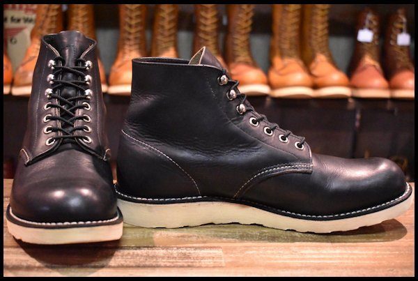 【8.5D 美品 12年】レッドウィング 9070 アイリッシュセッター 黒 ブラック ハーネス プレーントゥ ブーツ 8165 redwing  HOPESMORE