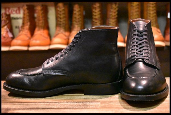 【9D 美品 15年】レッドウィング 9090 ジラード 黒 ブラック フェザーストーン モックトゥ レースアップ ブーツ redwing  HOPESMORE