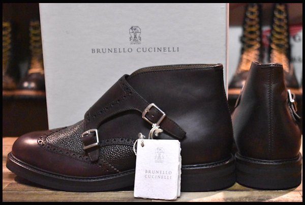 43 箱付 未使用】BRUNELLO CUCINELLI ブルネロクチネリ ダブルモンク