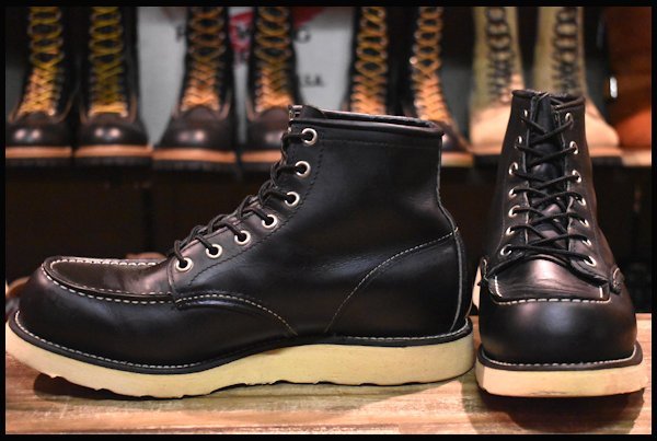 【8D 美品 羽タグ 99年】レッドウィング 8130 アイリッシュセッター 黒 ブラッククローム モックトゥ ブーツ 8179 redwing  HOPESMORE