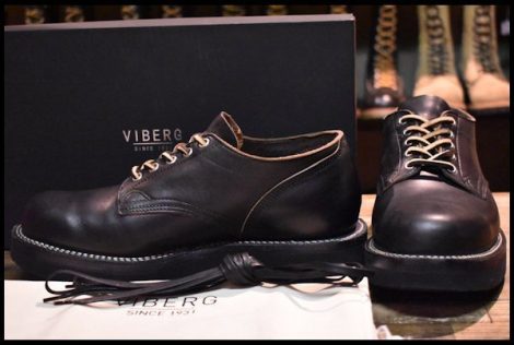 【UK7.5 箱付 美品】VIBERG ヴァイバー 145 オックスフォードシューズ ブラック クロムエクセル 黒 ブーツ ヴァイバーグ 短靴 HOPESMORE