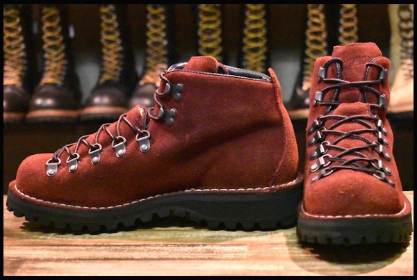 【7.5EE 美品 白タグ】Danner ダナー マウンテンライト オイルドボブ 33521 バーガンディ スエード ゴアテックス ブーツ  HOPESMORE