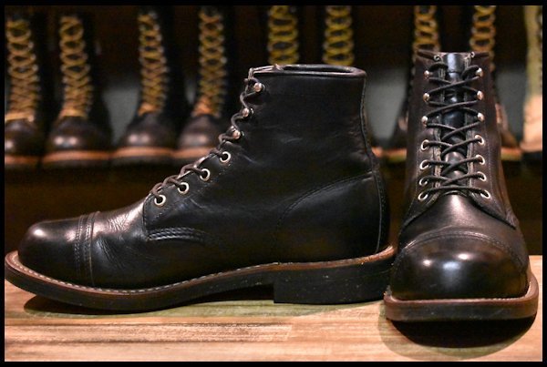 【9.5D 良品 黒タグ】Chippewa チペワ 90045 ブラック オデッサ 黒 6インチハイト キャップトゥ 編み上げ レースアップ ブーツ  HOPESMORE