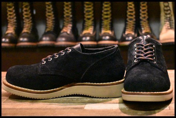 【UK7 美品】VIBERG ヴァイバー オックスフォード 黒スエード ブラック ラフアウト ビブラム ブーツ ヴァイバーグ ヴィバーグ  HOPESMORE