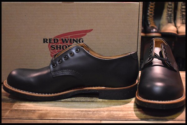 【9D 箱付 未使用 20年】レッドウィング 8054 フォアマン オックスフォード 黒 ブラッククローム ローカット ブーツ redwing  HOPESMORE