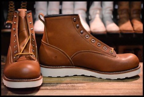 【8.5D 箱付 未使用 15年】レッドウィング 2904 ラインマン 茶 ブラウン オロイジナル LTT レースアップ ブーツ redwing HOPESMORE