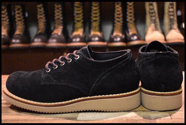 UK7 美品】VIBERG ヴァイバー オックスフォード 黒スエード ブラック