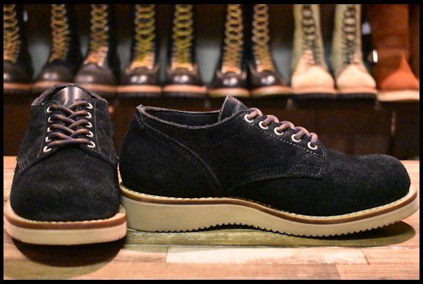 UK7 美品】VIBERG ヴァイバー オックスフォード 黒スエード ブラック