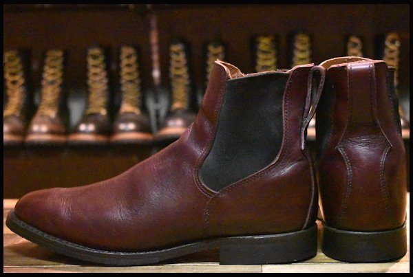 【9D 良品 16年】レッドウィング 9077 ミルワン コングレス ブラックチェリー フェザーストーン サイドゴア ブーツ redwing  HOPESMORE