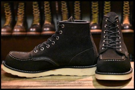 【8E 美品 10年】レッドウィング 8874 黒スエード アイリッシュセッター ブラック ラフアウト モックトゥ ブーツ redwing  HOPESMORE