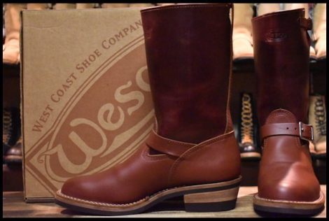【9D 箱付 美品 15年】WESCO ウエスコ カスタムボス レッドウッド ×バーガンディ ビブラム700 ウエスタントゥ ブーツ BOSS HOPESMORE