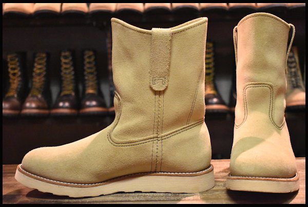 【8E 美品 17年】レッドウィング 8168 スエード ペコス ホーソーン アビレーン ラフアウト ベージュ ブーツ redwing pecos  HOPESMORE