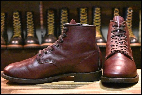 【8D 良品 16年】レッドウィング 9062 ベックマン ブラックチェリー フェザーストーン フラットボックス ブーツ redwing  HOPESMORE