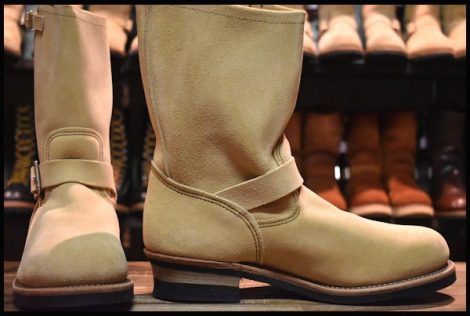 【11D 箱付 未使用 13年】レッドウィング 8268 スエード エンジニア ホーソーンラフアウト スチールトゥ ブーツ redwing HOPESMORE