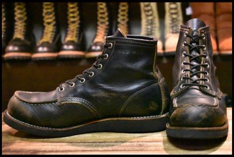 【9D 中古 17年 ビブラム4014】レッドウィング 9874 アイリッシュセッター ブラック クローンダイク モック ブーツ redwing HOPESMORE