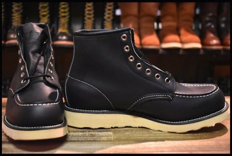 【8.5D 箱付 DEAD 羽タグ 00年】レッドウィング 8130 アイリッシュセッター 黒 ブラッククローム モック ブーツ 8179  redwing HOPESMORE