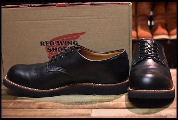【10D 箱付 良品 20年 カスタム】レッドウィング 8054 フォアマン オックスフォード 黒 ブラッククローム 短靴 ブーツ redwing  HOPESMORE