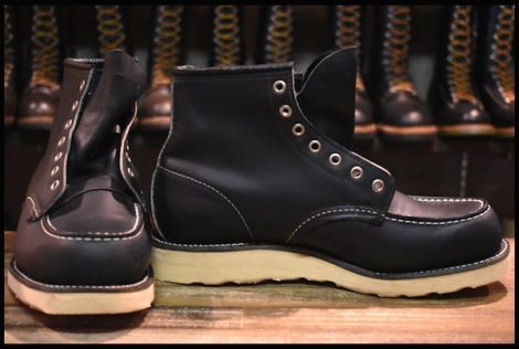 【8EE 箱付 DEAD 犬タグ 99年】レッドウィング 8179 アイリッシュセッター 黒 ブラッククローム モックトゥ ブーツ redwing HOPESMORE