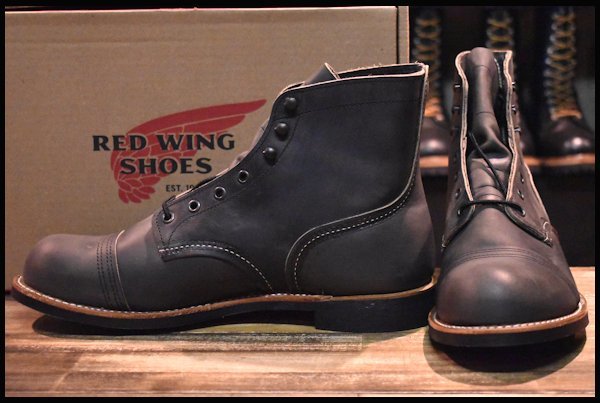 【10.5D 箱付 未使用 22年】レッドウィング 8086 アイアンレンジャー チャコール ラフ＆タフ キャップトゥ ブーツ redwing  HOPESMORE