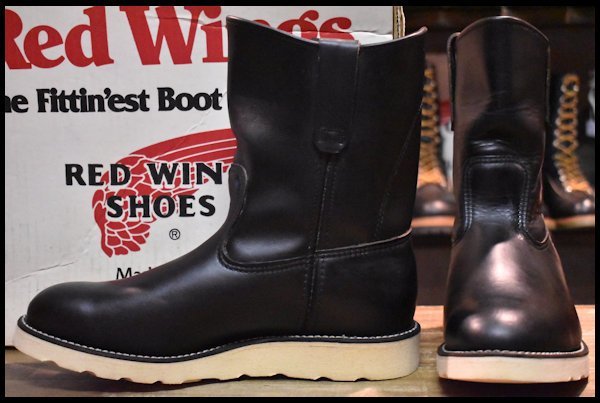 【8E 箱付 DEAD 羽タグ 97年】レッドウィング 8169 ペコス 黒 ブラッククローム ブーツ redwing pecos プルオン  HOPESMORE