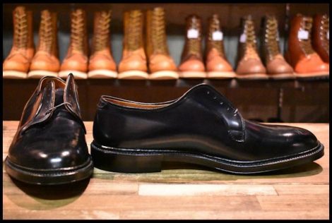 【11.5E 箱付 未使用】ALDEN オールデン 9901 オックスフォード プレーントゥ 黒 ブラック コードバン 短靴 シューズ ブーツ HOPESMORE